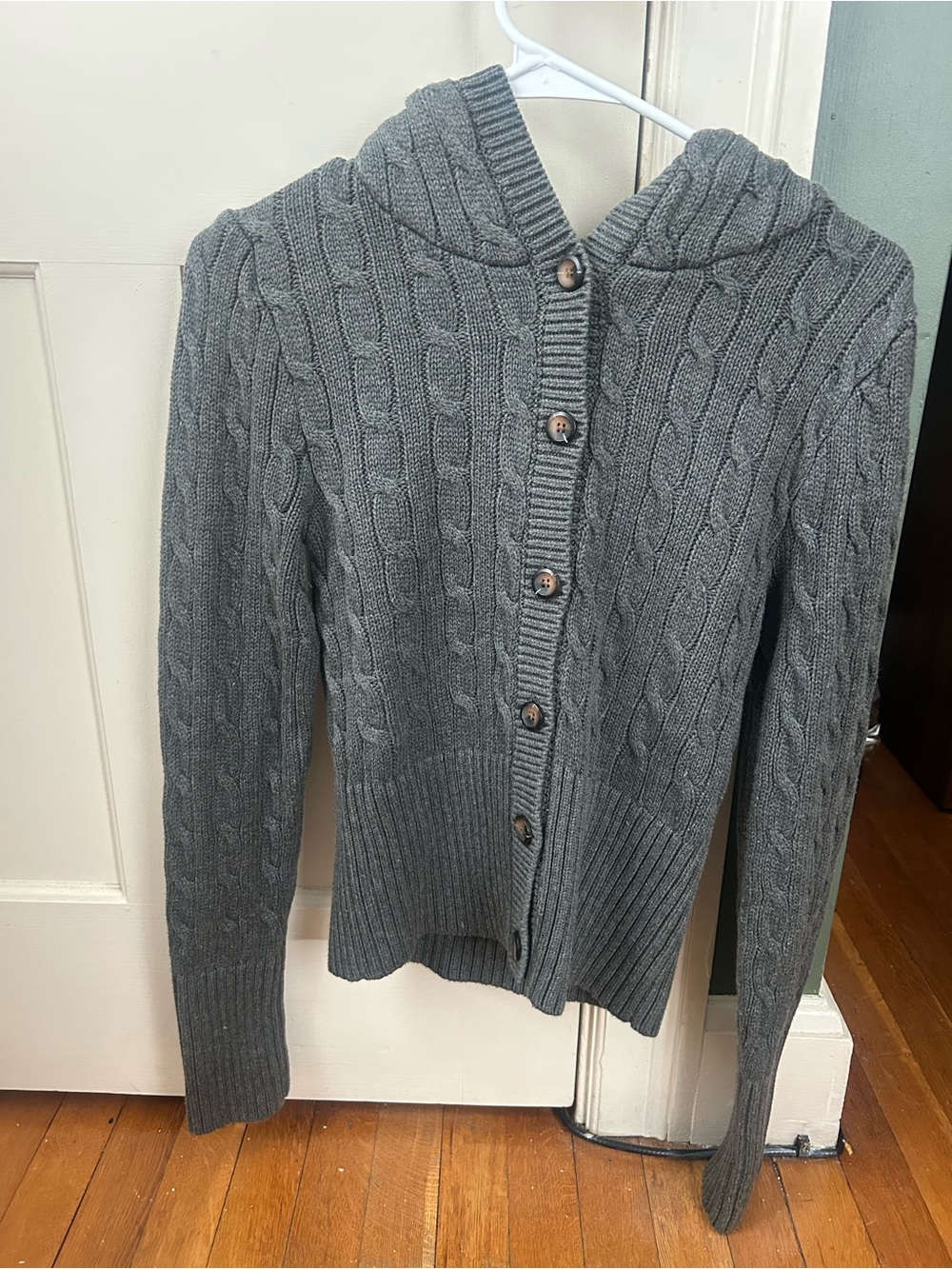 Brandy Melville cable knit hoodie sweater
